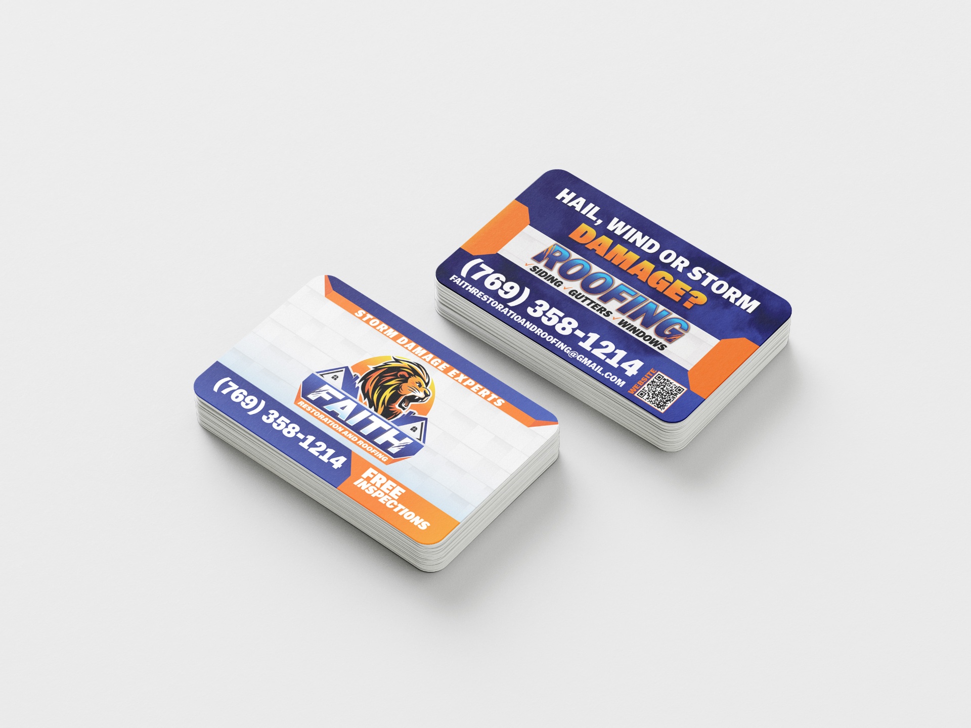 Faith Restoration & Roofing — Business Cards