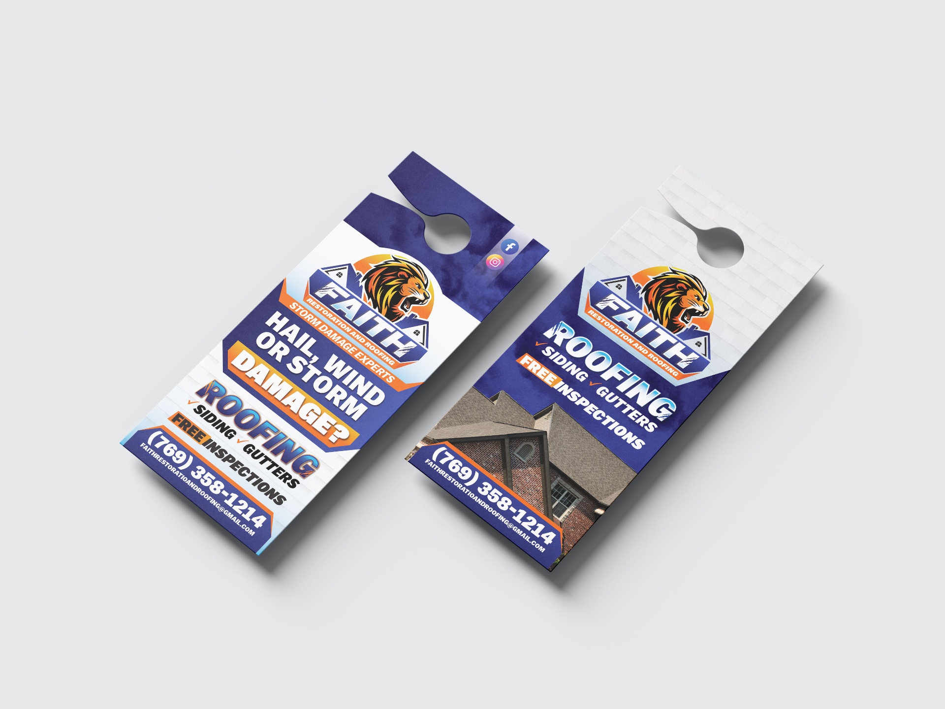 Faith Restoration & Roofing — Door Hanger