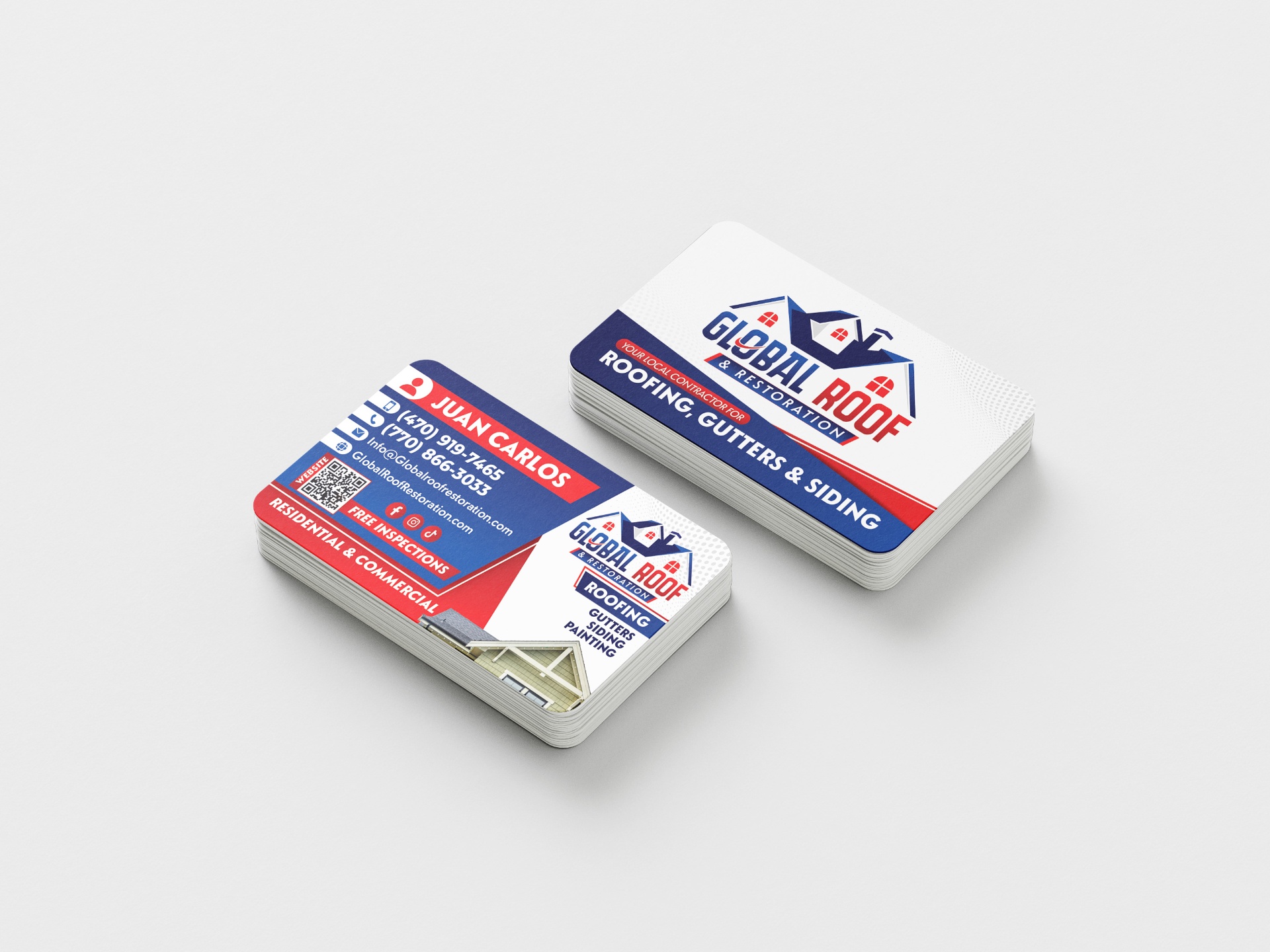 Global Roof & Restoration — Business Cards