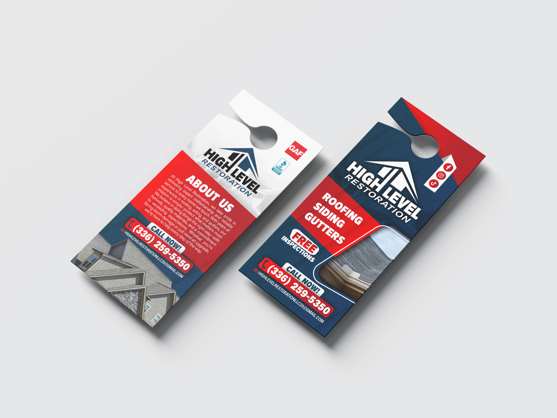 High Level Restoration — Door Hanger